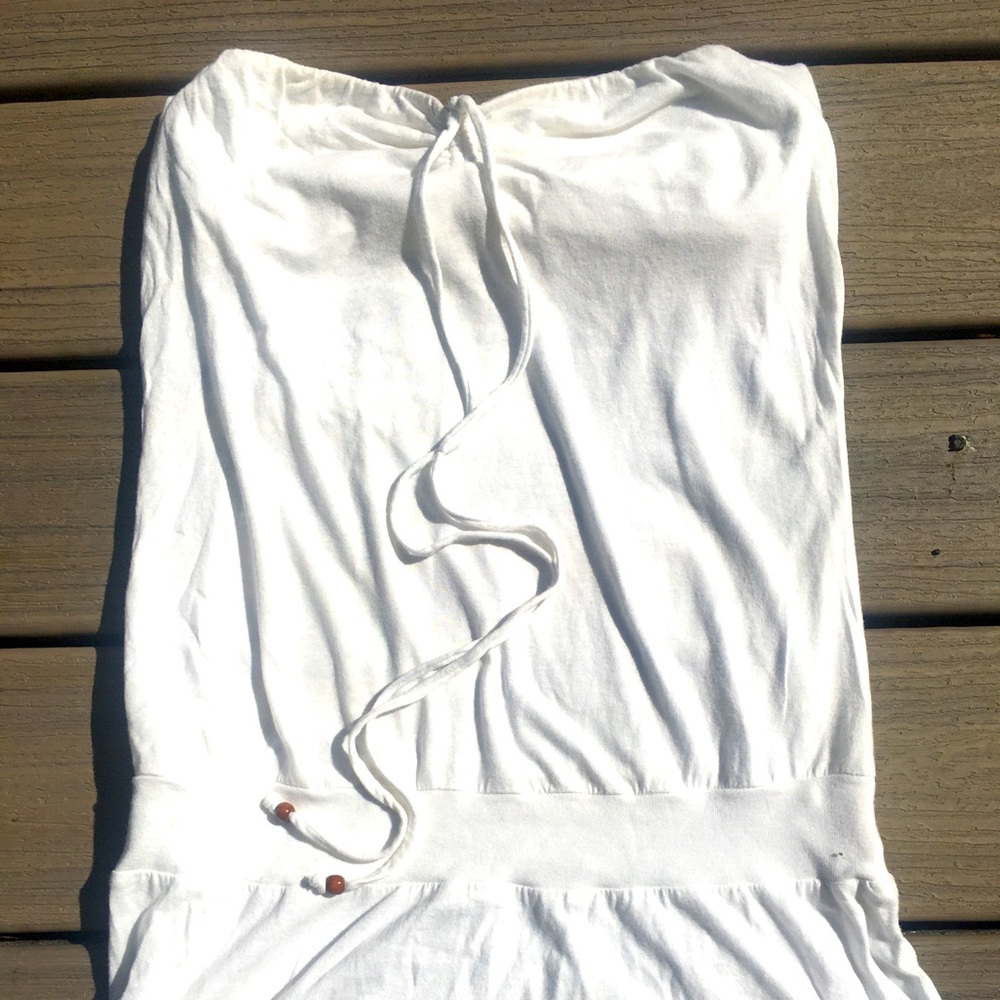 ABERCROMBIE & FITCH STRAPLESS WHITE SHIRT